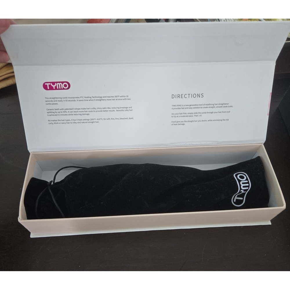 Tymo Ring Pink Hair Straightening Comb - Picture 2 of 9